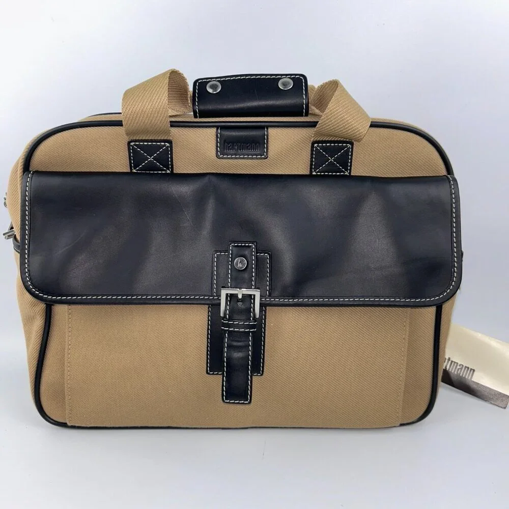 Hartmann Hudson Belting Leather and Nylon Carry-on Bag Travel Tote 16